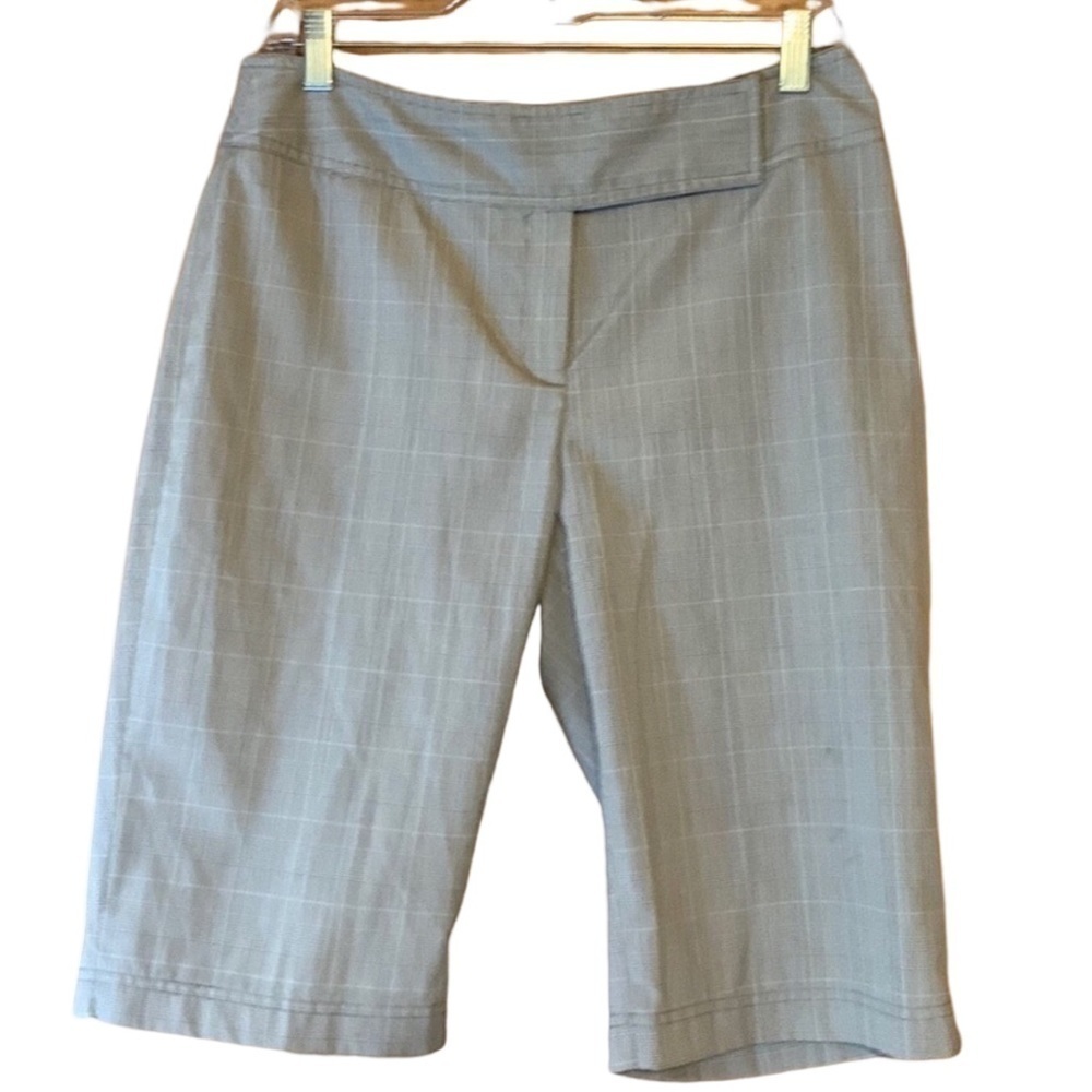 Gray Plaid Bermuda Shorts - Women's Tailored Bermudas